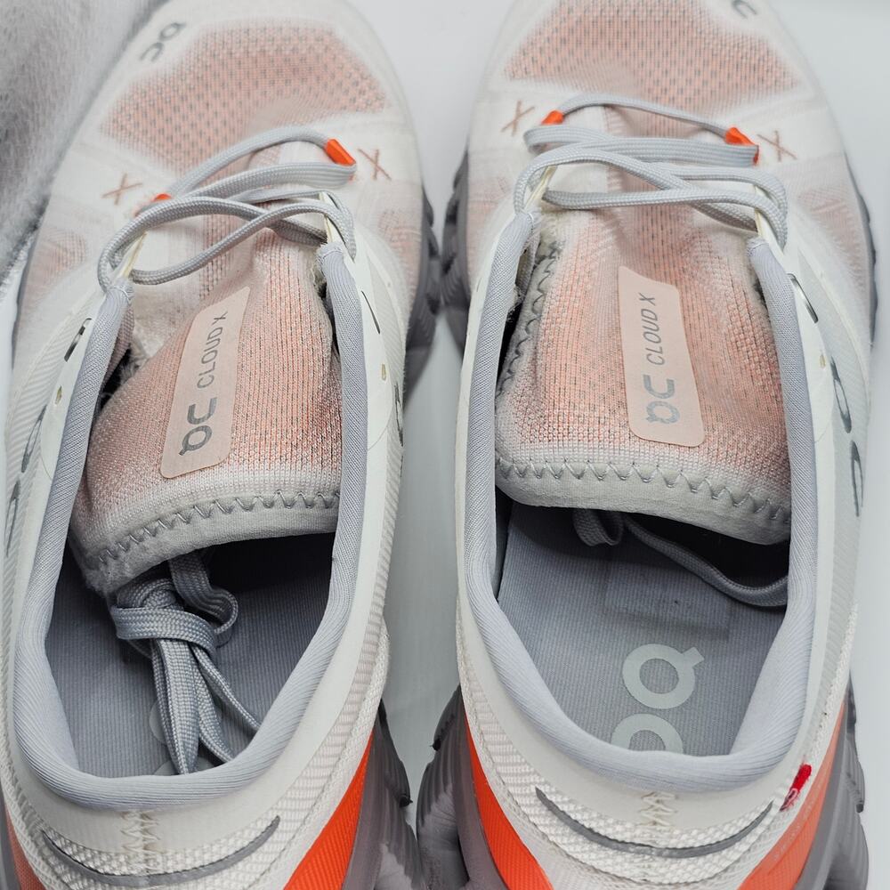 On Cloud X 3 Ivory Alloy Womens 10 UK 8 Running Shoes Cross Training Sneaker - Picture 6 of 12